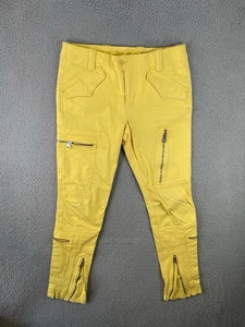 Polo Ralph Lauren Hose Damen 6 Gelb Cargo Reißverschluss Bein Slim Grunge Militär D61 - Bild 1 von 9
