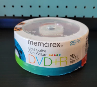 Memorex DVD+R 16X 4.7 GB 120 mins Light Scribe Cool Colors 25 Pack Sealed - Image 1 of 4