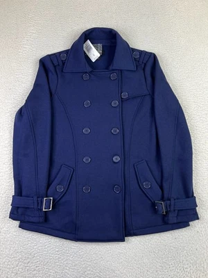 Chaqueta polar Torrid Peacoat para mujer mediana grande doble botonadura nueva 00 azul marino Foto 1 de 4