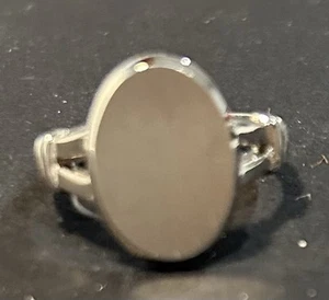 Sterling Silber - gravierbarer Siegelring Größe 6 oval - 5 g Neu je 4 - Bild 1 von 4