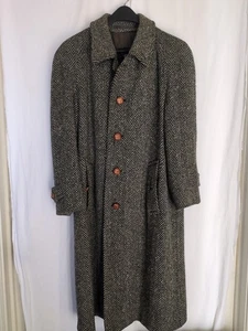 Cappotto vintage anni '70 Burberrys' irlandese tweed lana intrecciata a mano Inghilterra piccolo?  - Foto 1 di 17