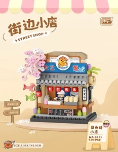 Mini Street Popcorn Coffee Cafe Takoyaki Shop Set Building Blocks Gift Kid Adult - Picture 1 of 15