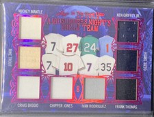 2020 Leaf In The Game Used Sports 8x Relic 3/4 Mickey Mantle Mike Trout Griffey