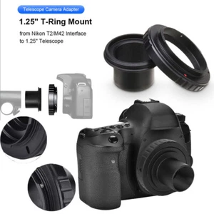 Lens Adapter T-ring for Canon SLR DSLR Camera + 1.25" Telescope Mount Adapter RH - Picture 1 of 20
