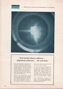 Dow Corning Ablatives Reentry Protection Materials Print Ad 1967 - Picture 1 of 5