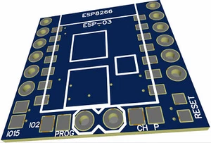 5X PCB Breakout Board für/for ESP-03 (ESP-8266) WIFI Modul(e) - Bild 1 von 3