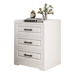 3 Drawer Wooden Bedroom Bedside Cabinet Furniture Storage Nightstand Side Table - Picture 1 of 10