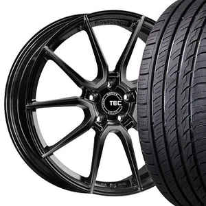 19" TEC GT Race I Schwarz Sommerräder 225/35 für VW Jetta Typ 16, 16H - Bild 1 von 5