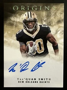 Tre'Quan Smith 2018 Panini Origins autógrafo de novato New Orleans Saints #RA-TS - Imagen 1 de 2