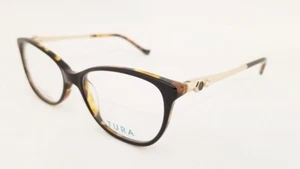 TURA R562 eyeglasses frame Black Gold WOMEN 52mm Swarovski Cat Eye Optical - Picture 1 of 3