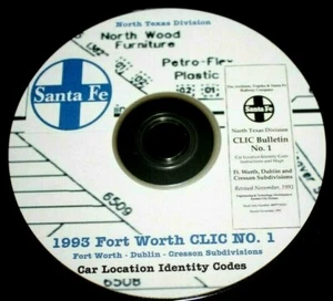Atchison Topeka & Santa Fe 1993 N.Texas Ft Worth CLIC #1 Book PDF Pages on DVD - Picture 1 of 4