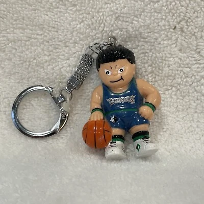 VINTAGE 1990's Minnesota Timberwolves Blue Uniform Lil Brat Keychain, NEW&NICE! - Изображение 1 из 2
