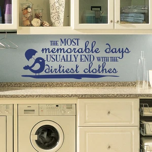 Dirtiest Clothes Laundry Room Vinyl Wall Quote Sticker Decal 34"w x 13"h - Picture 1 of 4