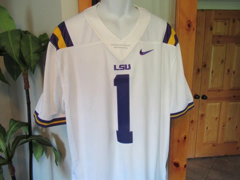 LSU Tigers #1 Authentic Nike Football Jersey Men's 2XL new with tags Free Ship Cover