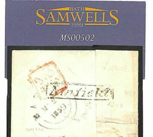 GB SUSSEX Cover *Ninfield* Village Postmark 1839 Irish Sea Mail RARE MS502 - Picture 1 of 4