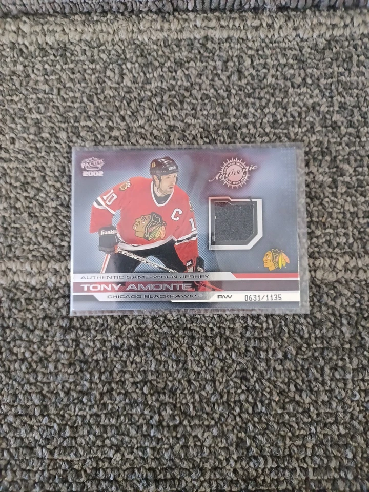 2002 Pacific Tony Amonte Jersey Card Blackhawks #631/1135 - Image 1 of 1