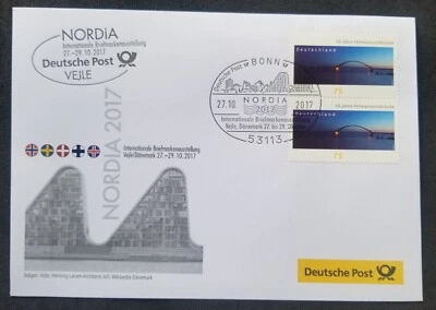 [SJ] Germany 50th Anniversary Of Fehmarn Bridge 2013 2017 (FDC) *NORDIA - Image 1 of 4