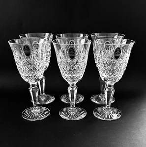 Royal Doulton Crystal Six Wine Glasses 6 3/8” - Picture 1 of 8