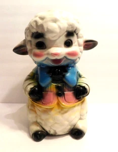 Banco de cordero alto de 11 1/2" con tiza de carnaval, aprox. Años 50, De Colección Familiar - Imagen 1 de 9