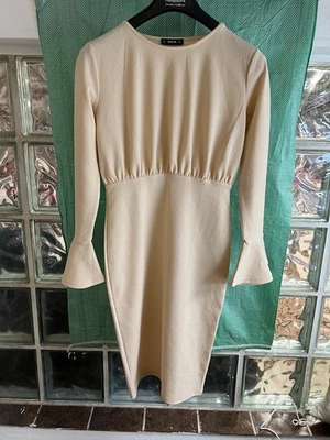 Shein Herbst Kleider Damen Luftiges Langarme in Beige Gr S - Bild 1 von 4