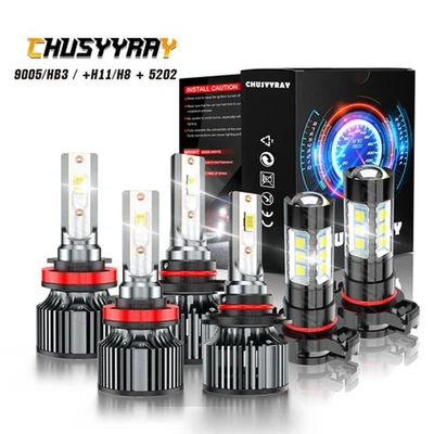 For Subaru xv Crosstrek 2013-2014 Combo 6x LED Headlight Hi-Low Fog Light bulbs - Image 1 of 4