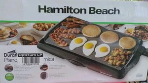 New Hamilton Beach Durathon Ceramic Griddle Non Stick Cool Touch Handles 38521 - Picture 1 of 2