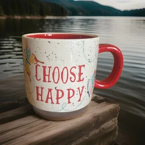 Tazza Caffè Oversize "Scegli Felice" Regalo Affermazione Positiva Tazza Grande per Etichetta - Foto 1 di 9