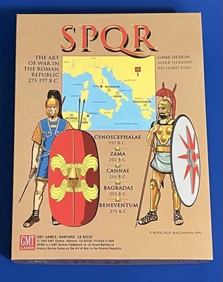 SPQR Antiguo Juego de Guerra Batallas Romanas, GMT (1992) 2ª Ed. Reglas completas sin perforar Foto 1 de 4