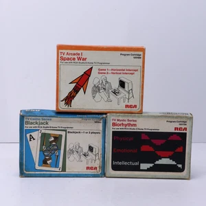 Vintage Cinch TV Arcade 3 Kassetten Blackjack Biorhythm Space War - Bild 1 von 16
