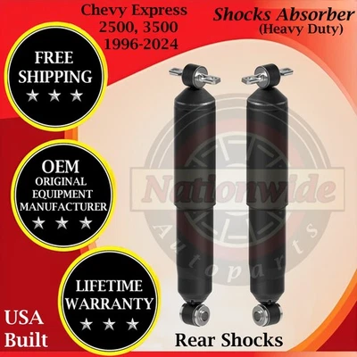 Amortiguadores traseros Monroe OEM para Chevy Express 2500/3500 HD 1996-2024 10 años de garantía Foto 1 de 4