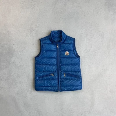 AUTÉNTICO CHALECO ACOLCHADO MONCLER GUI PARA NIÑOS TALLA 8 Y AZUL REAL Foto 1 de 4
