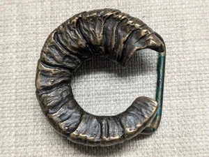 vintage 1970s belt buckle BIG HORN handcrafted BRONZE dubois wyoming WESTERN ram - Picture 1 of 6