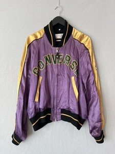 Vintage CONVERSE Satin Varsity Baseball Bomber Jacket sz M - Picture 1 of 15