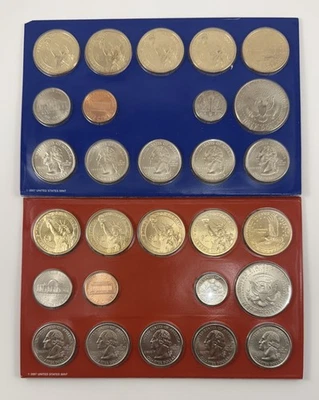 2007 P & D US Mint Sets (OGP) 28 coins 1C, 5C, 25C, 50C, and President Dollars - Image 1 of 4