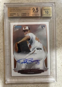 Bowman 2013 refractores automáticos cromados #DB Dylan Bundy BGS 9,5 automático 10 - Imagen 1 de 2