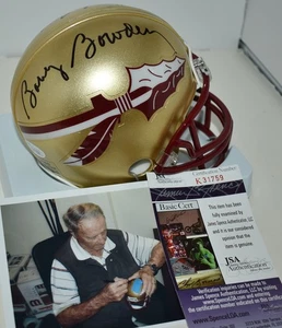BOBBY BOWDEN JIMBO FISHER HANDSIGNIERTER MINIHELM FLORIDA STATE SEMINOLES JSA - Bild 1 von 7