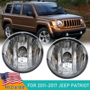 Pair Clear Lens Bumper Fog Lights For 2011-2015 Jeep Patriot Left+Right W/ Bulbs - Picture 1 of 13