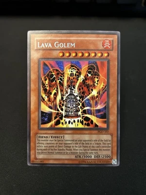 Yugioh! *MISPRINT* Reverse Secret Lava Golem PGD-107 Unlimited NM - Image 1 of 4