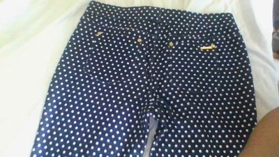 Pantalón Michael Kors Lunares Jegging Talla L (32W x 28 Costuras) Cintura Elástica Foto 1 de 4