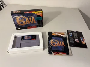 SNES Illusion of Gaia 1993 vintage completo di scatola Super Nintendo CIB senza mappa - Foto 1 di 18