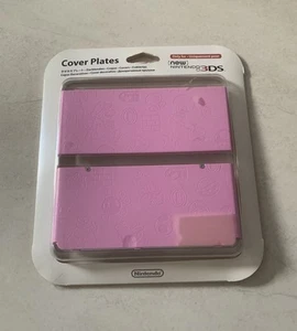 New Nintendo 3DS Console Cover Plates Pink Emboss MARIO No.012 Faceplate NEW - Picture 1 of 3