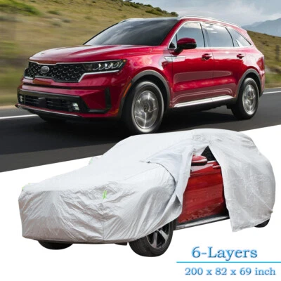 Cubierta completa para automóvil KIA Sorento SUV para todo clima agua a prueba de polvo UV + bloqueo de cremallera Foto 1 de 4