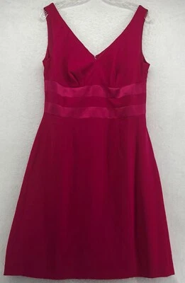 Vestido formal feminino Amanda Smith sem mangas rosa quente forrado com zíper nas costas tamanho 12 - Imagem 1 de 4