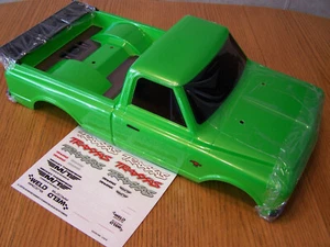 Fits Traxxas Drag Slash Green C10 Chevrolet Body w/ Wing Grill Bumper Decals - Picture 1 of 7
