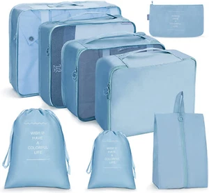8 Stück Organizer Set Gepäck Koffer Aufbewahrungstaschen Packen Reise Würfel Tasche - Bild 1 von 26