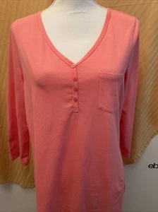 New Direction Intimates Coral Night Shirt Size Large - Picture 1 of 5