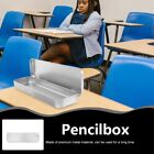 DIY Iron Box Creative Pen Case Silver Storage Box Pencilcase  School Supply
