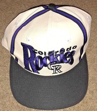 Vintage 90's The Game Brand Colorado Rockies Snapback Hat