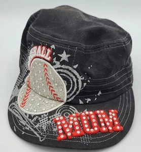 Baseball Mom Mütze Kappe Haken und Schlaufe Premium verstellbar Glitzer 100 % Baumwolle Sport - Bild 1 von 5