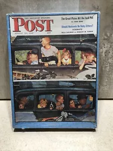 Norman Rockwell “Going And Coming” Jigsaw Puzzle Sat Evening Post NOS Springbok - Picture 1 of 8
